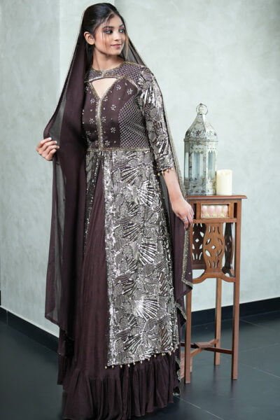 Coffee Brown Arabic Gown