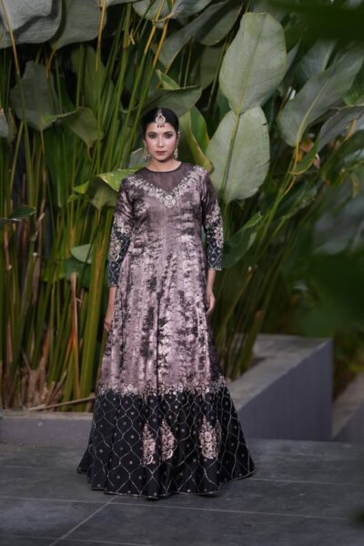 Blackcopper Shimmer Bridal Gown